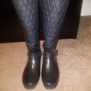 Sperry Black Quilted Rain & Winter Boots